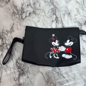 Mickey and Minnie Black Wristlet Disney zip close small travel collectable